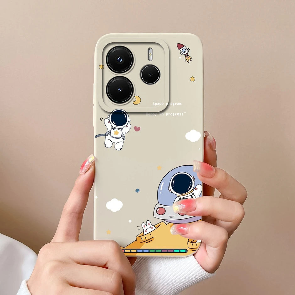 Case For Redmi Note 14 Pro Plus 4G 5G Pretty Sweet Girls Silicone Soft Protective Cover For RedmiNote14 14Pro Plus Fundas Bumper