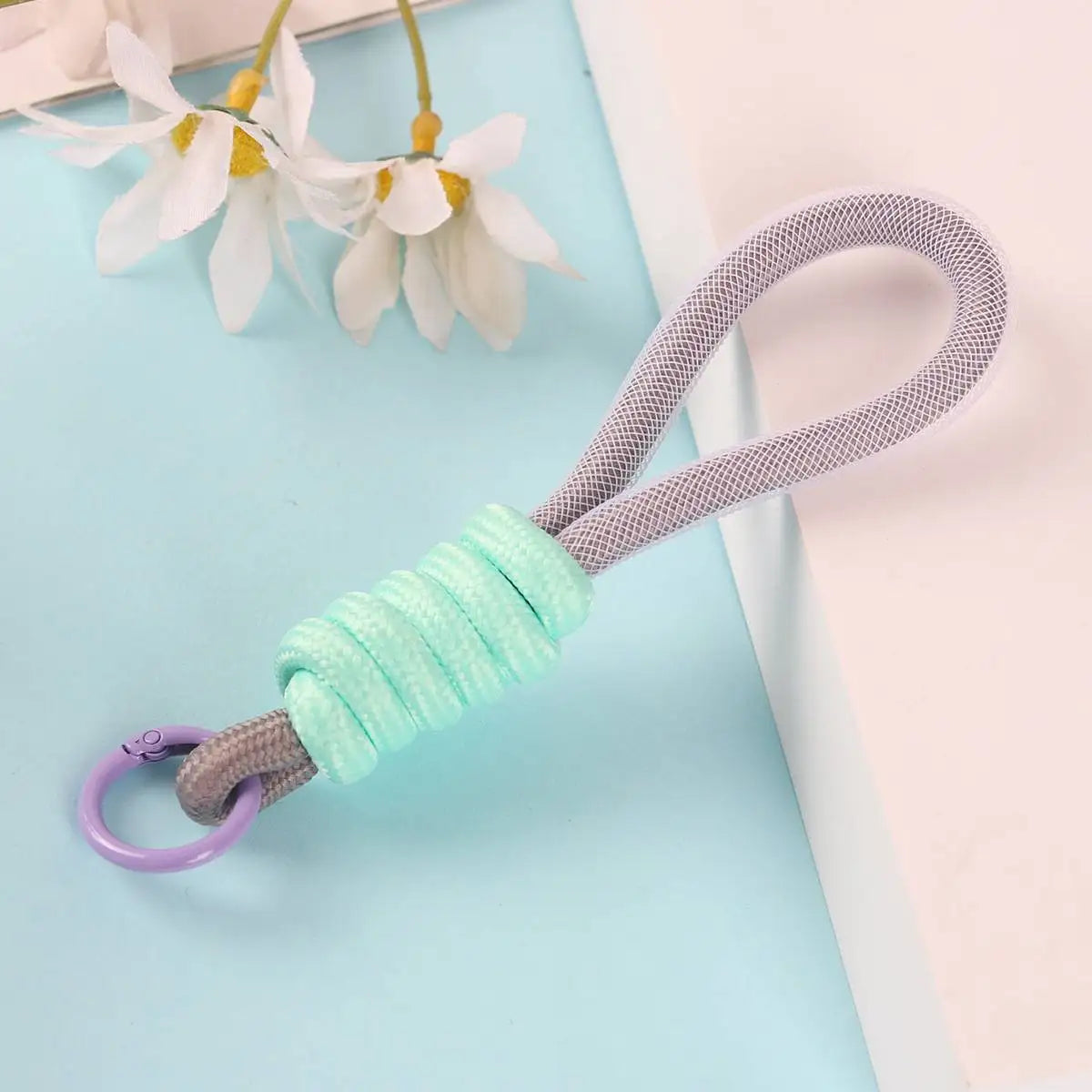 Phone Anti-lost Lanyard Key Short Wrist Pendant Colorful Macaron Round Bead Pendant Women's Hand-held Chain Mobile Phone Lanyard