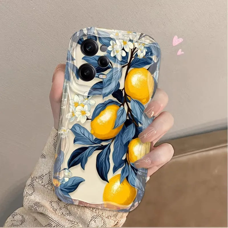 Fresh Lemon Fruit3D Clear Phone Case For Xiaomi Redmi Note 14 13 12 12C 11 Pro Plus 5G 12S 11S 10S Redmi 14C 13C 12 4G A3 A3X