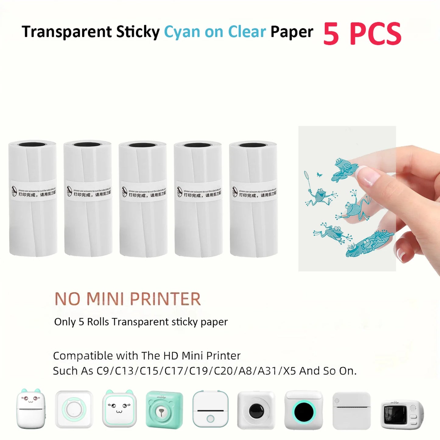X6 Portable Mini Printer Thermal Printing Sticker Wireless Inkless Pocket Printer Self-adhesive Label Printer For Christmas gift
