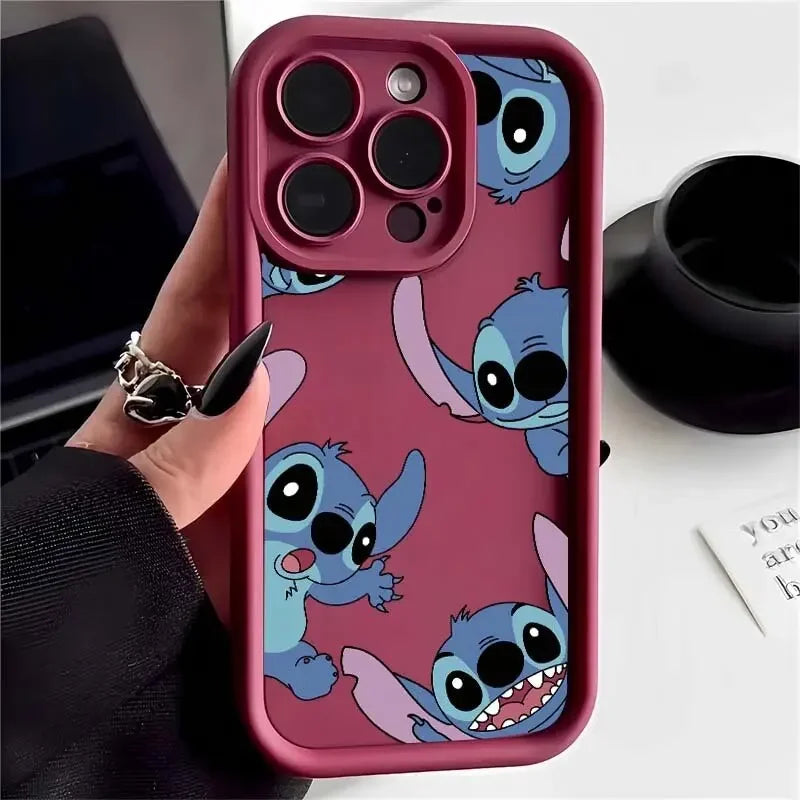 Stitch Casing For INFINIX SMART 8 7 6 Plus 5 NOTE 40 30 Pro 12 G96 5G TECNO SPARK 20 20C GO 2024 10 10C SMART8 Cartoon Soft Case