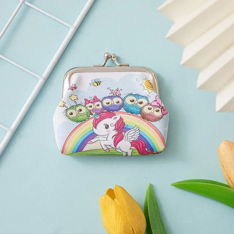Women's Wallet Mini Unicorn Wallet Card Holder Case Coin Purse Clutch Change Bag Children's Wallets Change Holder Bags For Girls