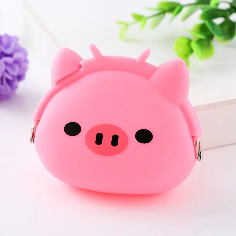 Fashion Coin Purse Cute Wallet for Children Mini Purse Soft Female Coin Bag Cartoon Silicone Clutch Bag Hasp Pouch Monedas Mujer