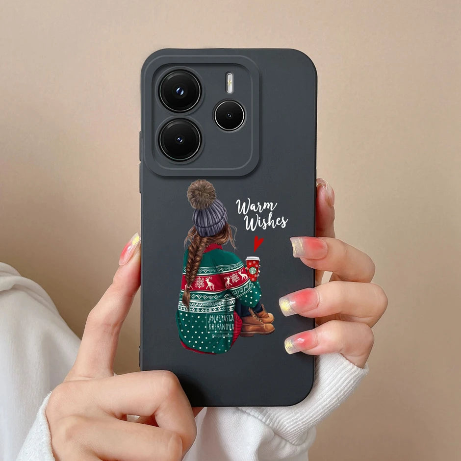 Case For Redmi Note 14 Pro Plus 4G 5G Pretty Sweet Girls Silicone Soft Protective Cover For RedmiNote14 14Pro Plus Fundas Bumper