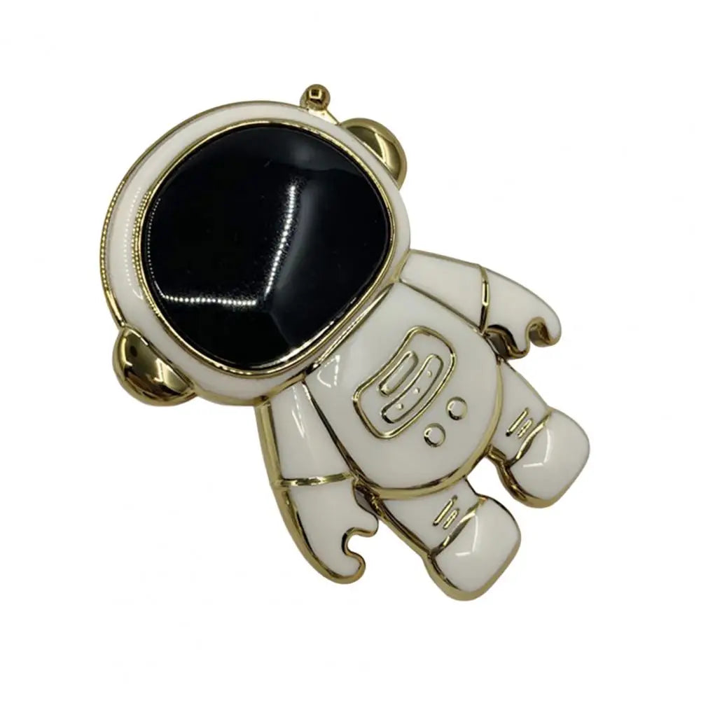 Creative Phone Holder Standing Smooth Surface Electroplated Astronaut Shape Phone Holder Desktop Phone Bracket Portable
