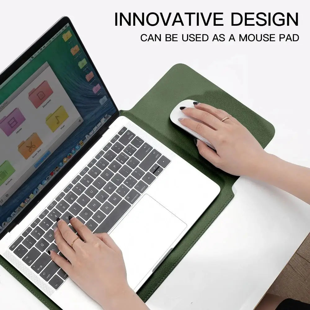 Multiple Sizes Laptop Sleeve Case Ultra Thin PU Leather Cover Shockproof Notebook Bag Protective Pouch for HP/Dell/Surface