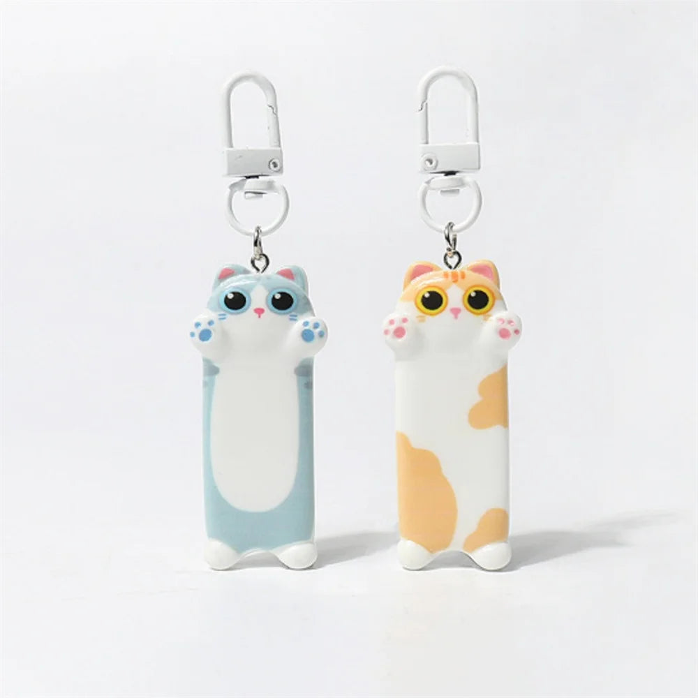 Kawaii Cartoon Cat Animal Backpack Pendants Key Chain Cute Seeking A Hug Cat Keychain Sweet Car Keyring for Children Gift