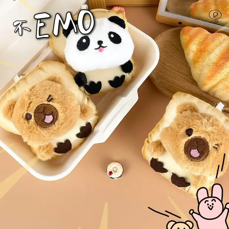Delightfully Cute Panda Bread Plush Keychain; Soft Doll Pendant for Bag, Car, and Backpack; Amazing Gift for Children