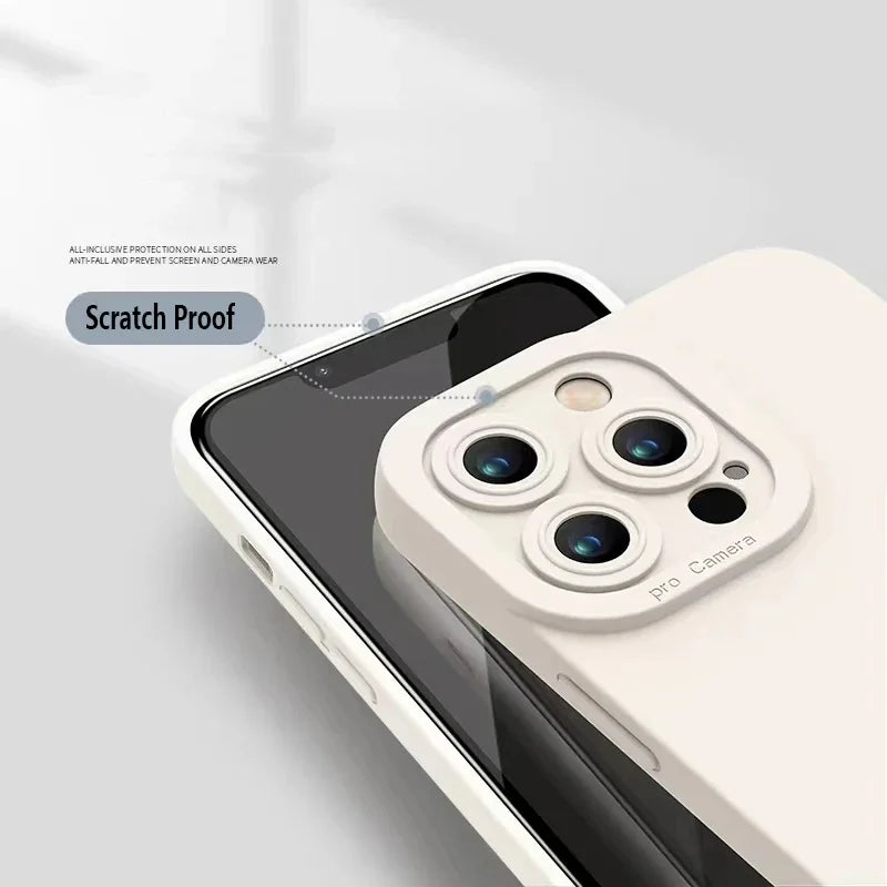 New Minimalist Cartoon Case For iPhone 11 12 13 14 15 Pro Max X XR XS 7 8 Plus SE 2 Kitten Shockproof Soft Silicone Bottom Cover