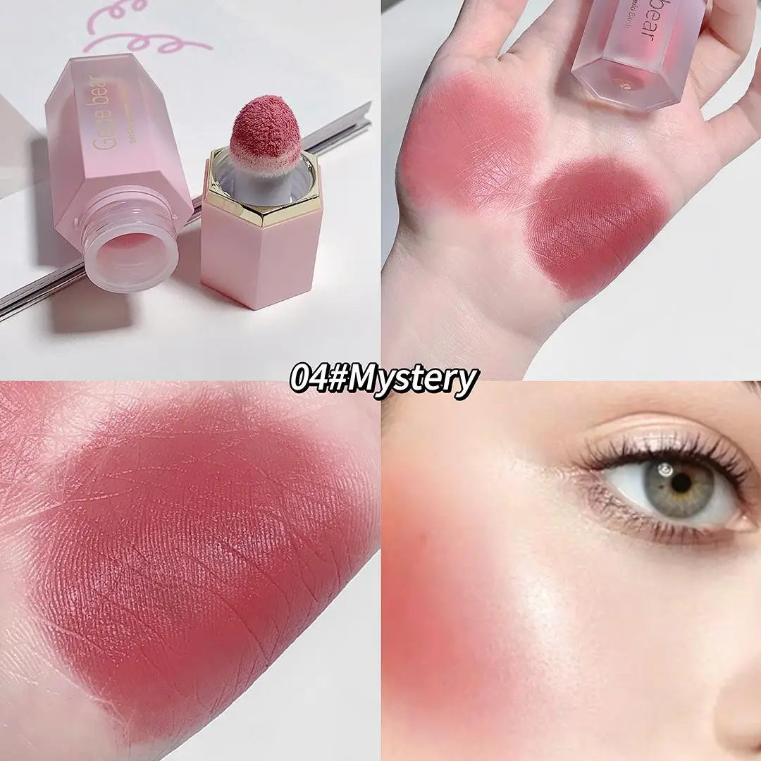 Gege Bear Liquid Blush Cream Smooth Velvet Matte Pink Blusher Natural Easy To Smudge Long Lasting Face Beauty Cosmetics