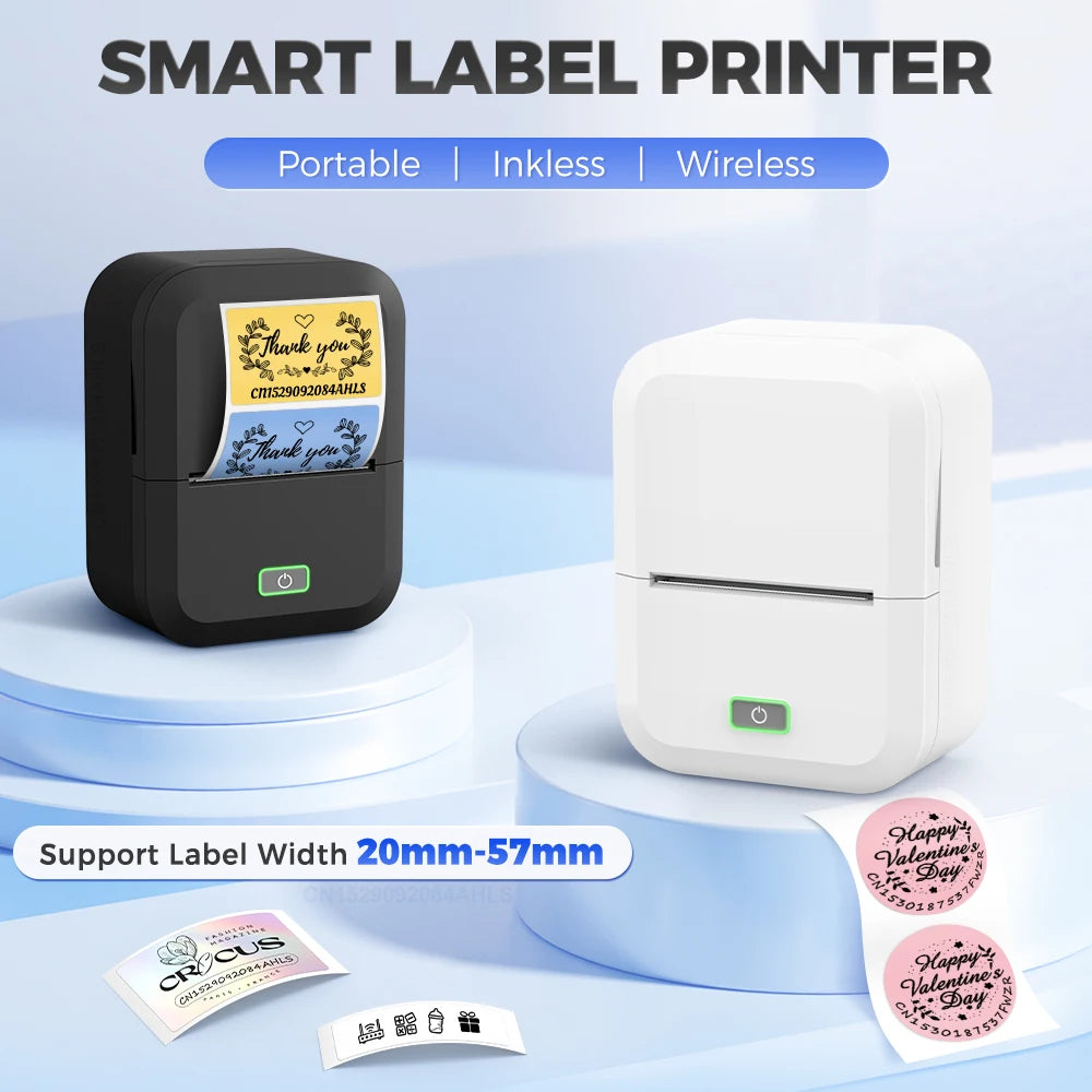 X2 Label Printer Mini Adhesive Label Maker Similar as B1 B21 M110 Marklife P50 E210 Inkless Bluetooth Label Machine Or 1PK Label