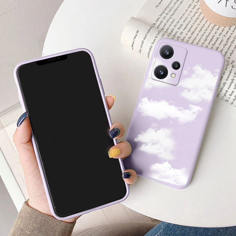 For Realme 9 4G Case 9 Pro Plus Cover Cute Heart Flower Back Cover Soft Silicone Protective Funda For OPPO Realme 9 Pro+ Shell
