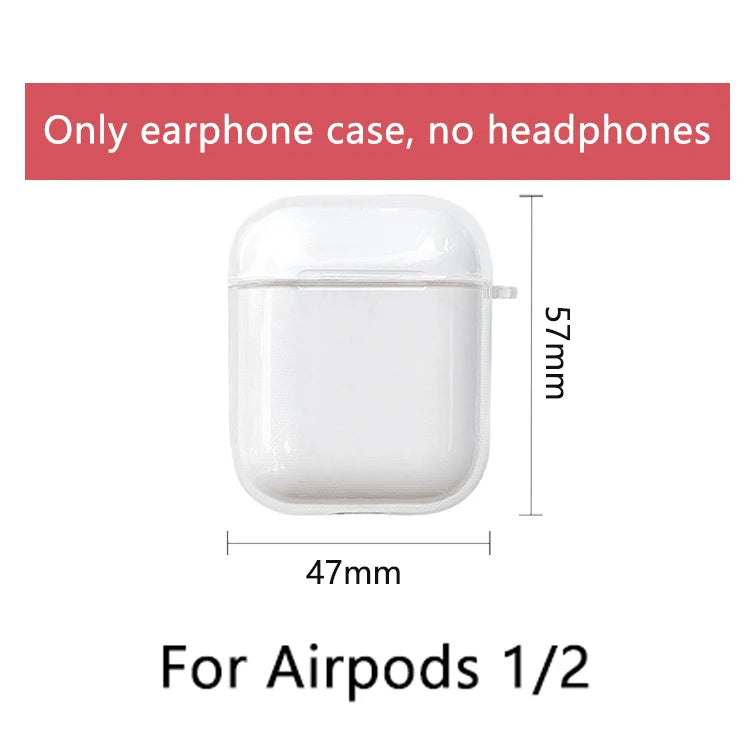 Crystal Cute Earphone Case For Apple AirPods 1 2 Case Silicone Transparent Protective Cover For Airpods Pro 3 Charging Box