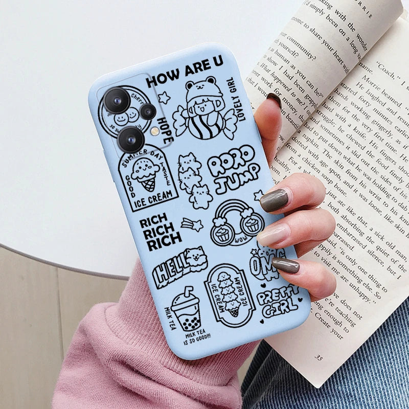 For Realme 9 4G Case 9 Pro Plus Cover Cute Heart Flower Back Cover Soft Silicone Protective Funda For OPPO Realme 9 Pro+ Shell