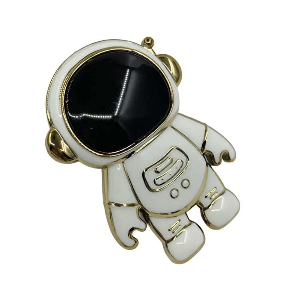 Creative Phone Holder Standing Smooth Surface Electroplated Astronaut Shape Phone Holder Desktop Phone Bracket Portable