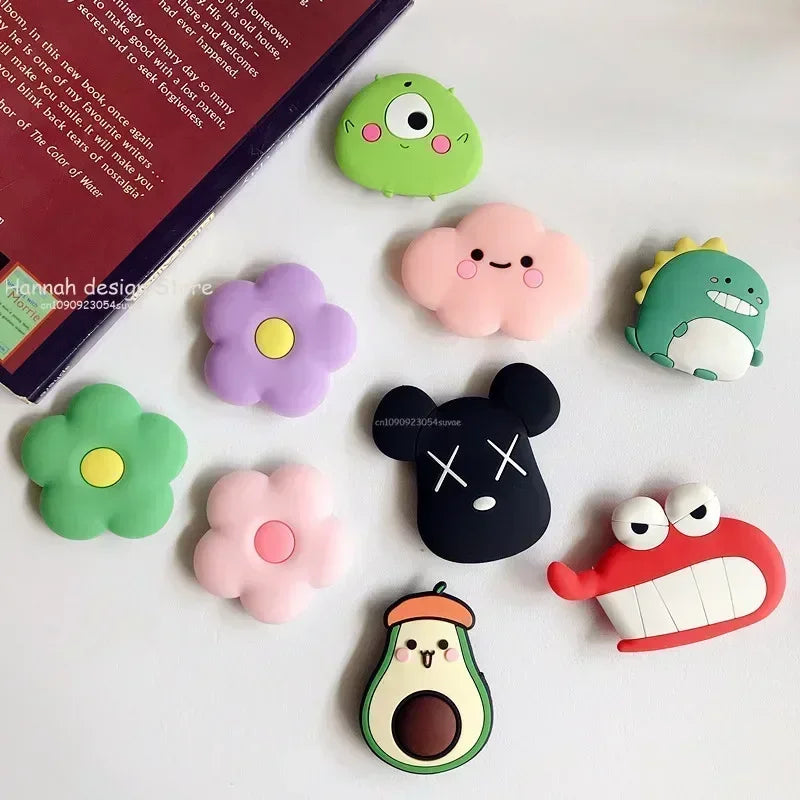 Cute Cartoon Socket Pocket Finger Grip Ring Phone Holder for IPhone Samsung Anime Mobile Phone Griptok Expanding Stand Bracket