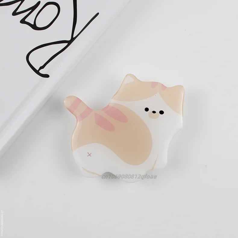 Korea Cute Cartoon Kitten Grip Acrylic Mobile Phone Holder Socket Stand Ring Cell Phone Support Bracket Smartphone Accessories