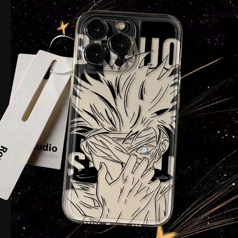 Anime Jujutsu Kaisen Cool Black Phone Case For TECNO CAMON 30 20 POVA 6 5 SPARK 10 Infinix Smart 8 7 Note Hot 40 30i 20i Pro 5G