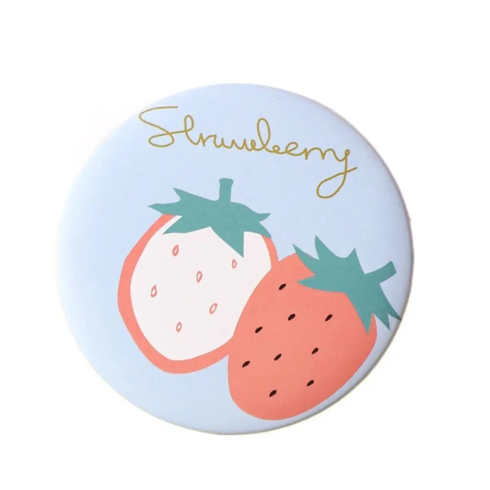 Cute Cartoon Dog Strawberry Panda Letter Small Makeup Mirror Portable Women Girls Makeup Round Mirror Compact Single-sided