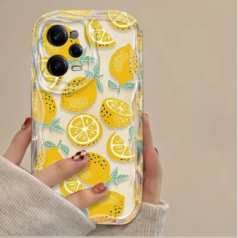 Fresh Lemon Fruit3D Clear Phone Case For Xiaomi Redmi Note 14 13 12 12C 11 Pro Plus 5G 12S 11S 10S Redmi 14C 13C 12 4G A3 A3X