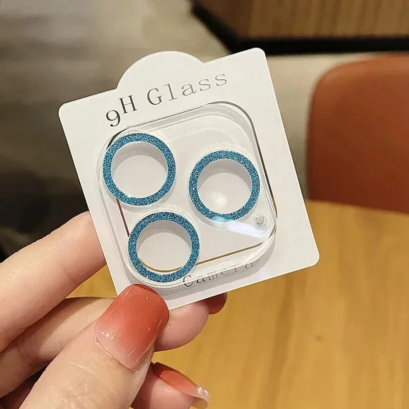 Full Cover Tempered Glass Glitter Diamond Camera Protector For IPhone 16 Pro Max Plus 16Pro 16ProMax Lens Protector Anti-scratch