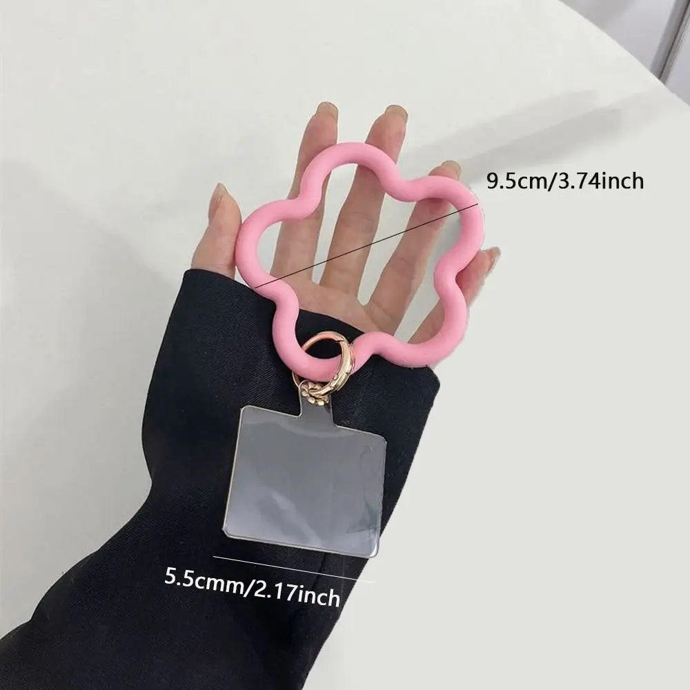 Silicone Mobile Phone Wristband Buckle Colorful Star Shaped Mobile Phone Straps Anti-fall Chain Phone Case Hanging Cord