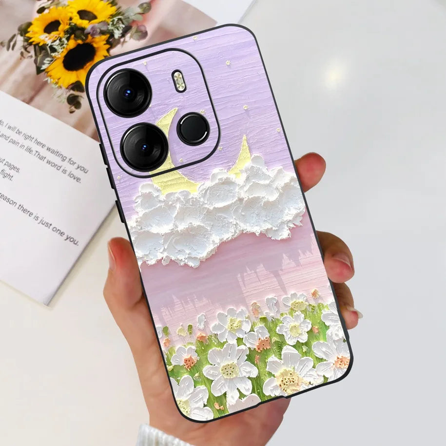For Infinix Smart 7 HD Case Smart 7 Plus Soft Silicone Cover for Infinix Smart7 HD Capa Smart7hd Phone Cases Cute Dinosaur Funda