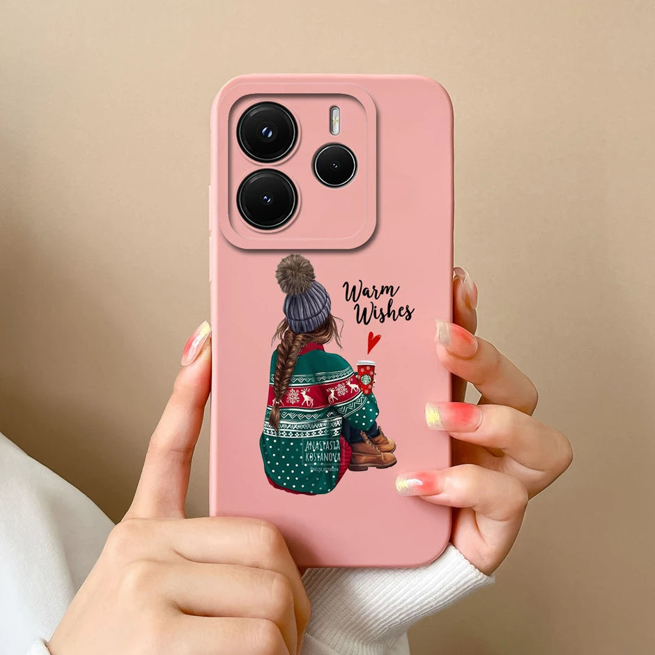 Case For Redmi Note 14 Pro Plus 4G 5G Pretty Sweet Girls Silicone Soft Protective Cover For RedmiNote14 14Pro Plus Fundas Bumper