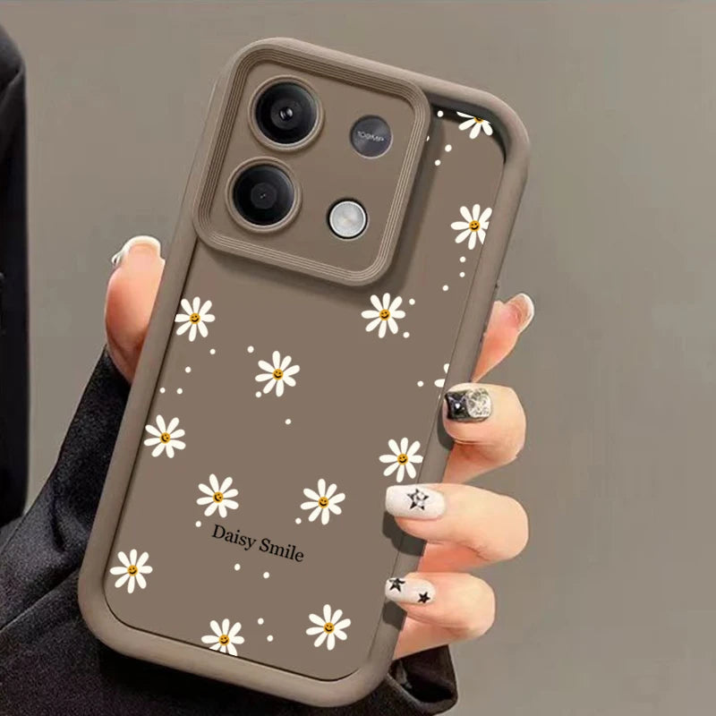 Phone Case for Xiaomi Redmi Note 13 12 Pro Plus 4G 5G 13C 12C Turbo 3 11 11S 10 10S 12S Shockproof Cover, Daisy Flowers
