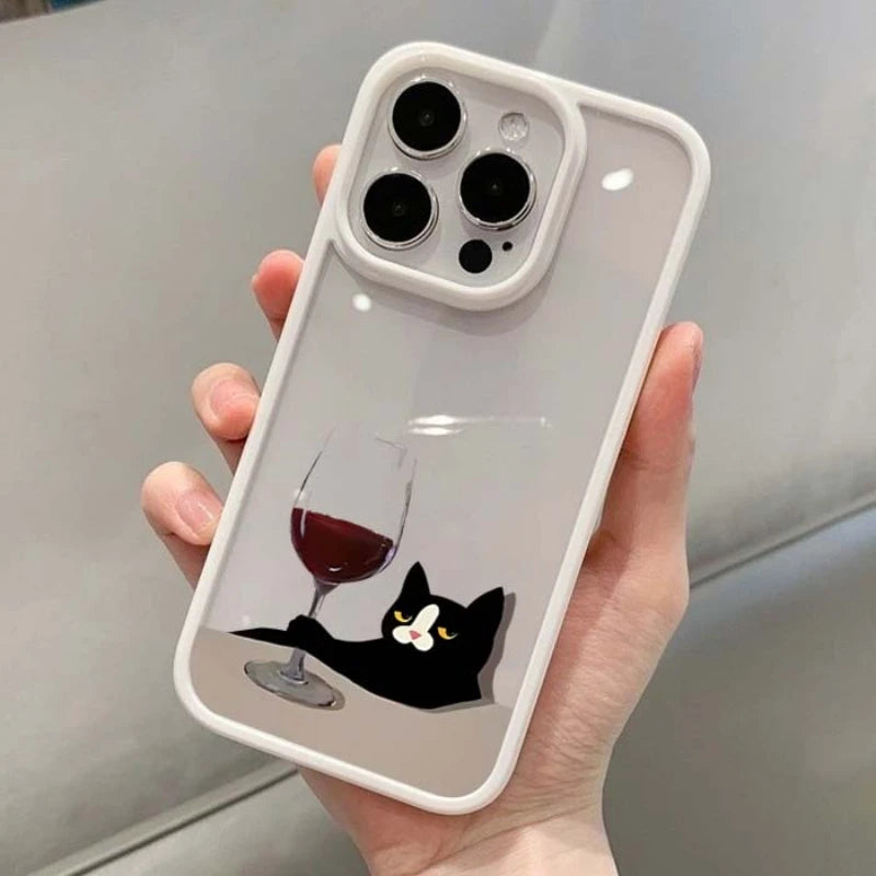 Cute Cat Goblet Phone Case for Xiaomi Redmi Note 11 12 13 14 Pro Plus 5G Poco X6 X5 Redmi 14C 13C 12C 4G Soft Cover