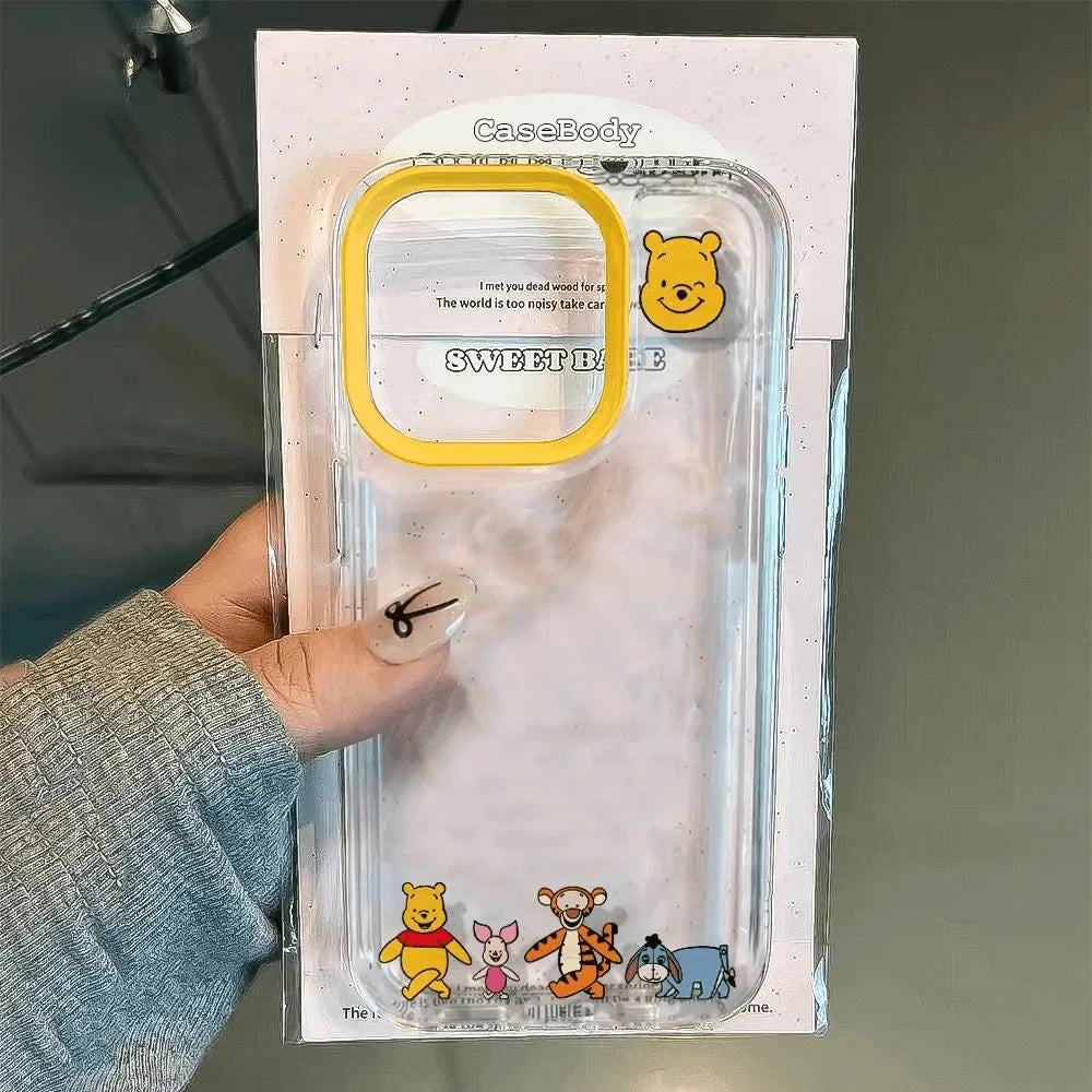 Cute Winnie The Pooh Friends Kawaii Phone Case For IPhone 15 14 12 13 11 Pro Max XR XS MAX 7 8 PLUS Y2K Cartoon Lovely Cover