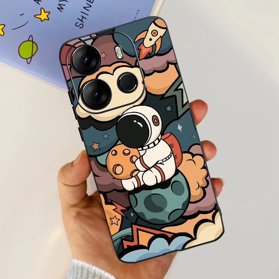 For Infinix Smart 7 HD Case Smart 7 Plus Soft Silicone Cover for Infinix Smart7 HD Capa Smart7hd Phone Cases Cute Dinosaur Funda