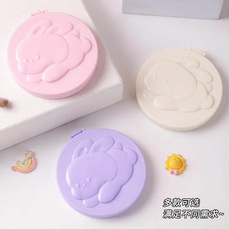 Makeup Mirror Comb Set Portable Rabbit - Shaped Compact Mini Mirror Cute Pocket Mirror