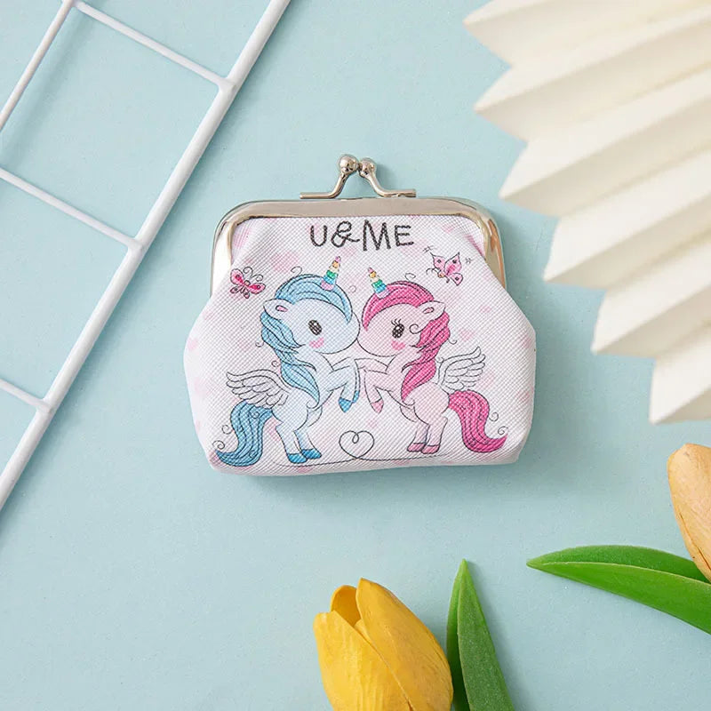 Women's Wallet Mini Unicorn Wallet Card Holder Case Coin Purse Clutch Change Bag Children's Wallets Change Holder Bags For Girls