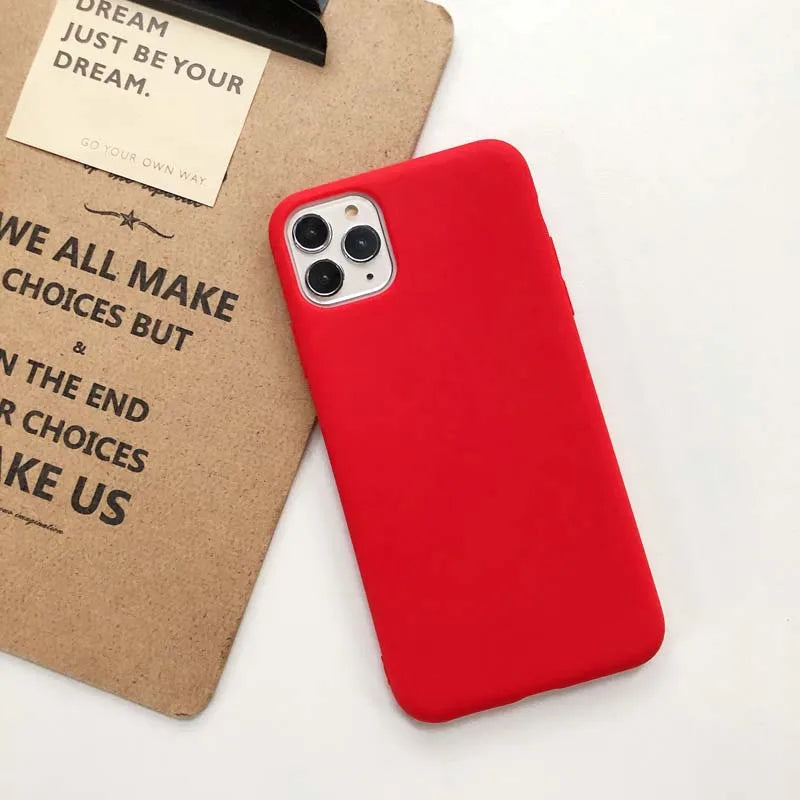 Candy Color Phone Case For iPhone 14 Plus 14 Pro Max 11 12 13 Pro X 7 8 Plus XR XS Max 12 mini Soft TPU shockproof Cover Funda