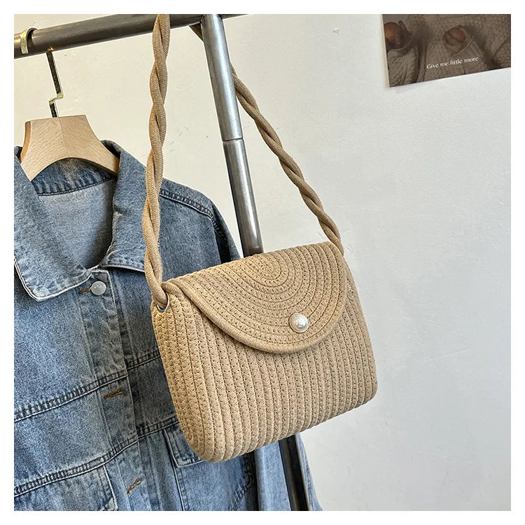 Luxury Straw Large Capacity Tote Bag Summer Beach Women Shoulder Bags Handmade Woven Bag Top-Handle Raffia Boho Woven Women Bags