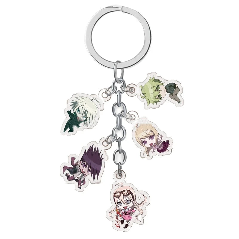 Anime Danganronpa:Trigger Happy Havoc Keychain Nagito Komaeda Hinata Hajime Multi Pendant Key Chain Cosplay Accessories Gift