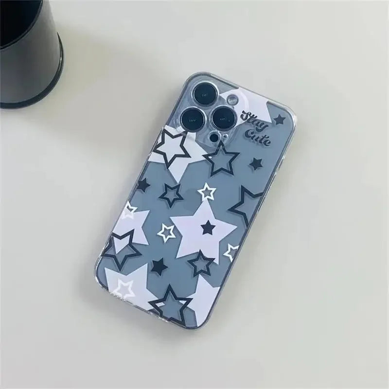 Korean Cute Star Case for Infinix Note 30 Pro 30i 12 30 VIP Hot 30 Play 40 Pro Tecno Spark 10 20 Pro POVA 2 3 4 Camon 20 19 30