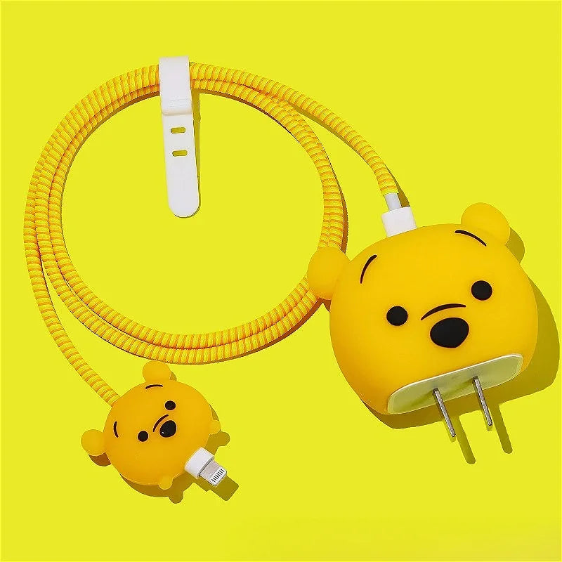 Sanrios Kuromi HelloKitty Melodys Cable Protector for Iphone Ipad 20W Charger Case Kawaii Anime Winnie Stellalou Protector Shell