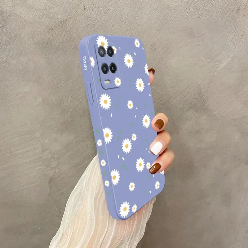 Deciduous Daisies Phone Case For OPPO A54 A74 A57 A96 A76 A36 A95 A12 A15 A15S A16 A16K A9 A5 2020 Reno 8 8Z 7 7Z 6 5 F9 4G 5G