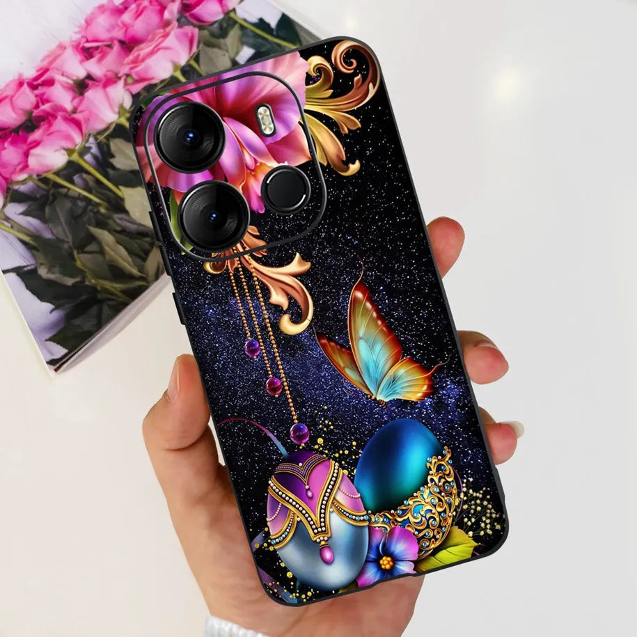 For Infinix Smart 7 HD Case Smart 7 Plus Soft Silicone Cover for Infinix Smart7 HD Capa Smart7hd Phone Cases Cute Dinosaur Funda