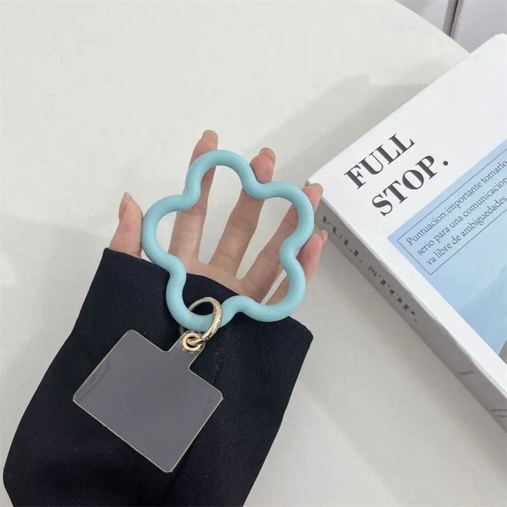 Silicone Mobile Phone Wristband Buckle Colorful Star Shaped Mobile Phone Straps Anti-fall Chain Phone Case Hanging Cord