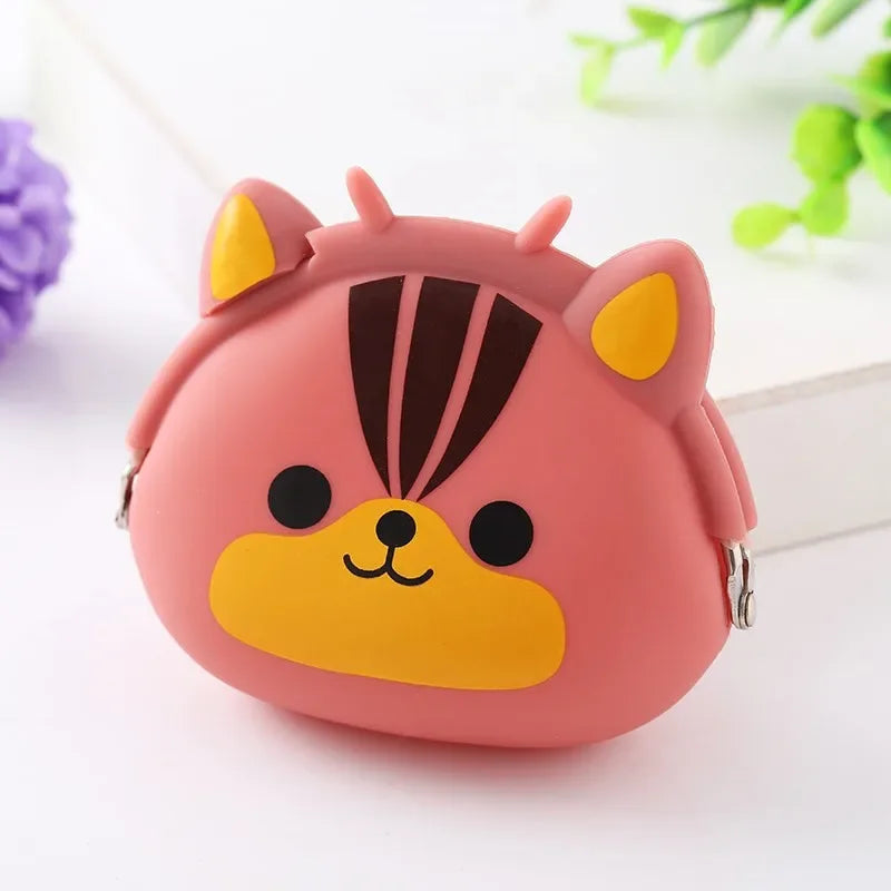 Fashion Coin Purse Cute Wallet for Children Mini Purse Soft Female Coin Bag Cartoon Silicone Clutch Bag Hasp Pouch Monedas Mujer