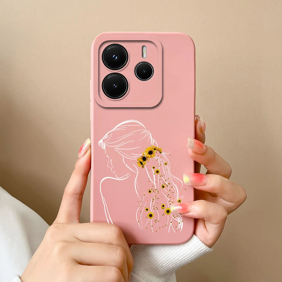 Case For Redmi Note 14 Pro Plus 4G 5G Pretty Sweet Girls Silicone Soft Protective Cover For RedmiNote14 14Pro Plus Fundas Bumper
