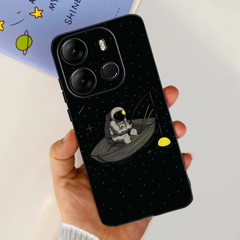 For Infinix Smart 7 HD Case Smart 7 Plus Soft Silicone Cover for Infinix Smart7 HD Capa Smart7hd Phone Cases Cute Dinosaur Funda