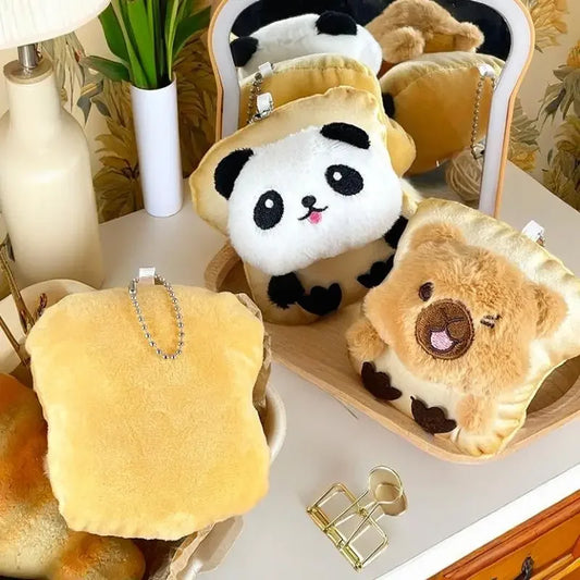 Delightfully Cute Panda Bread Plush Keychain; Soft Doll Pendant for Bag, Car, and Backpack; Amazing Gift for Children