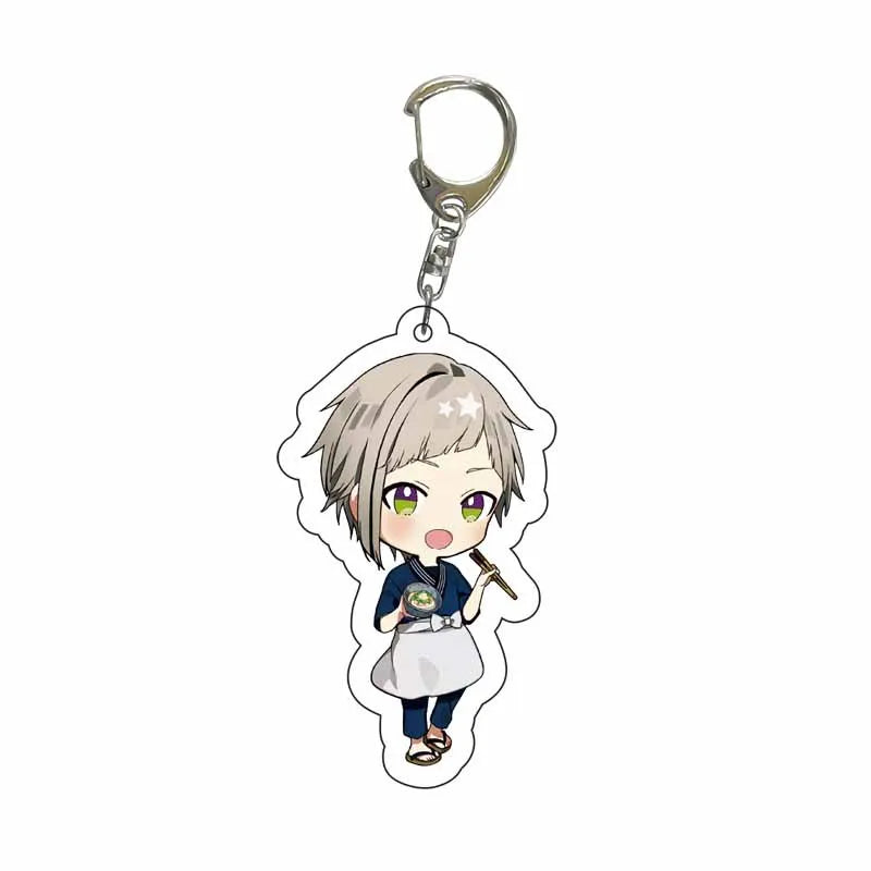 New Dogs Keychain Atsushi Nakajima Dazai Double Sided Transparent Acrylic Pendant Figure Key Holder Jewelry For Fans Accessories