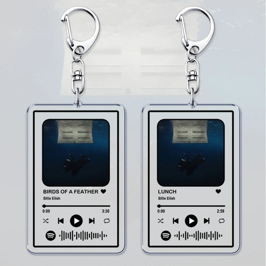 Popular Singer Keychain for Women Accessories HIT ME HARD AND SOFT Music Playlist Code Pendant Keying Jewelry Fans Friends Gifts