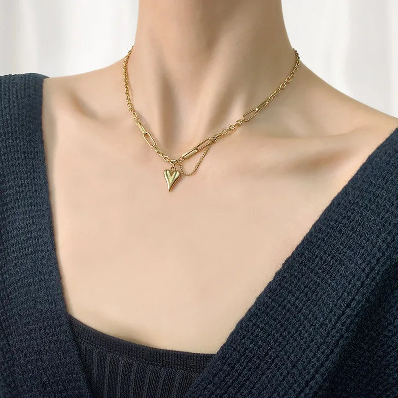 Korean Fashion Flat Snake Chain Herringbone Necklace for Women Jewelry Charm Party Choker Necklace Party Gift Collares Para Muje