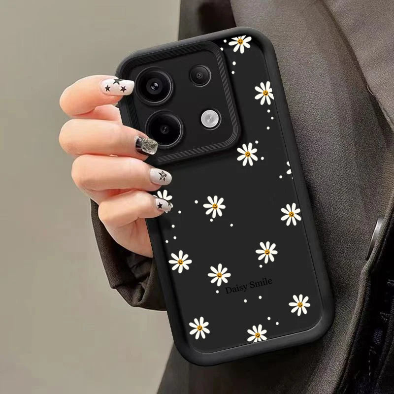 Phone Case for Xiaomi Redmi Note 13 12 Pro Plus 4G 5G 13C 12C Turbo 3 11 11S 10 10S 12S Shockproof Cover, Daisy Flowers